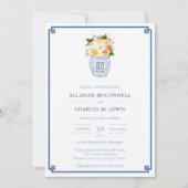 Invitation Élégante Fleurs d'automne Ginger Jar Mariage (Devant)