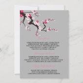 Invitation Elégante fleurs de cerisier Informations florales  (Devant)