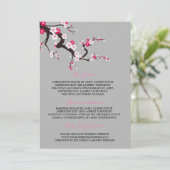 Invitation Elégante fleurs de cerisier Informations florales  (Debout devant)