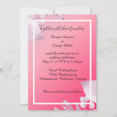 Invitation élégante fleurs de cerisier rose mariage (Devant)