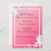 Invitation élégante fleurs de cerisier rose verdure douche nu (Devant)