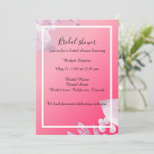 Invitation élégante fleurs de cerisier rose verdure douche nu (Debout devant)