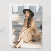 Invitation Élégante Fleurs violettes fête de graduation (Dos)