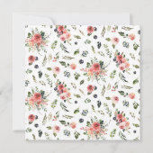 Invitation Élégante floraison Première Sainte Communion Invit (Dos)