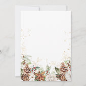 Invitation Elégante Floral Company Fête de Vacances (Dos)