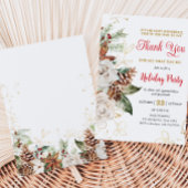 Invitation Elégante Floral Company Fête de Vacances