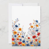 Invitation Elégante Floral double fête d'anniversaire (Dos)