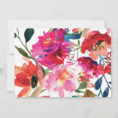 Invitation Elégante Floral Surprise Photo Anniversaire (Dos)