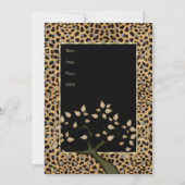 Invitation Élégante Florale Arbre Léopard (Dos)