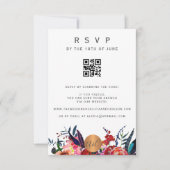 Invitation élégante florale avec réponse RSVP par  (Devant)