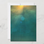 Invitation Élégante florale de Noël sur vert Mariage moderne (Dos)