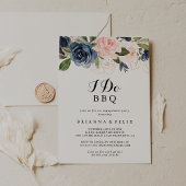 Invitation Elégante Florale d'hiver I Do BBQ Engagement Party