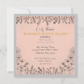 Invitation Élégante florale Fête des femmes Histoire Célébrat (Dos)