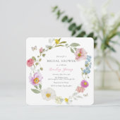 Invitation Elégante florale Papillon nuptiale de la douche In (Debout devant)