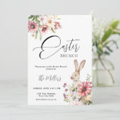 Invitation élégante florale pour le brunch de Pâqu (Debout devant)
