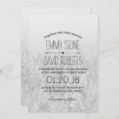 Invitation Élégante Forêt de Neige Mariage d'hiver (Devant / Derrière)