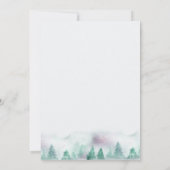 Invitation Élégante Forêt d'hiver Fête du Nouvel An (Dos)