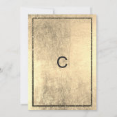 Invitation Elégante forêt parties scintillant d'or vert de la (Dos)