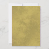 Invitation Elégante Frilly Gold & White Fête des mariées virt (Dos)