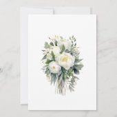 Invitation Elégante frontière blanche florale or Quinceañera (Dos)