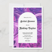 Invitation Elégante Galaxie moderne Fête des mariées d'art Ab (Devant)