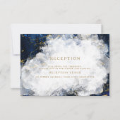 Invitation Elégante Géode cristal Lapis Lazuli (Devant)