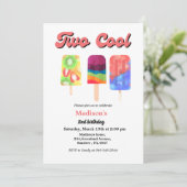 Invitation Élégante glace pops deux cool fête d'anniversaire (Debout devant)