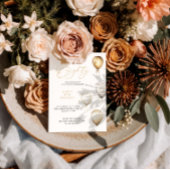 Invitation Elégante Gold Balloon 80e fête d'anniversaire