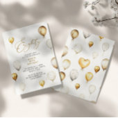 Invitation Elégante Gold Balloon 80e fête d'anniversaire