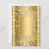 Invitation Elégante Gold Diamond Gem tourbillon Anniversaire (Dos)
