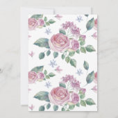 Invitation Elégante Gold et Floral Bridal Tea Party (Dos)