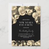 Invitation Elégante Gold Nouvel An (Devant)