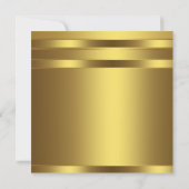 Invitation Elégante Gold Poinsettia Black Gold Noël (Dos)