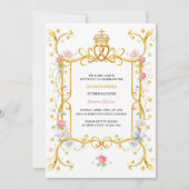 Invitation Elégante Gold Quinceañera Royal Anniversaire (Devant)