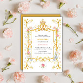 Invitation Elégante Gold Quinceañera Royal Anniversaire