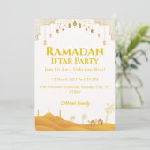 Invitation Elégante Gold Ramadan Iftar Party (Debout devant)