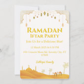 Invitation Elégante Gold Ramadan Iftar Party (Devant)