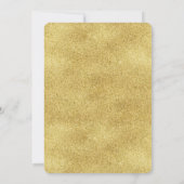 Invitation Elégante Gold & White Border 50e fête d'anniversai (Dos)