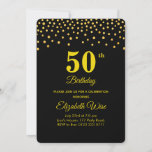 Invitation Elégante Golden 50th 60th 70th 80th Birthday Party<br><div class="desc">Élégante 50ème 60ème 70ème,  80ème anniversaire Invitation de fête. En-tête métallique or. Texte prêt à être personnalisé.</div>