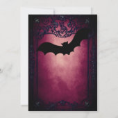 Invitation élégante gothique de mariage à conserve (Dos)