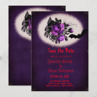 Invitation élégante gothique pour mariage à reteni
