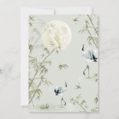 Invitation Elégante grue de bambou orientale 60ème anniversai (Dos)