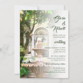 Invitation Elégante Hacienda & Doses Blanches Mariage mexicai (Devant)