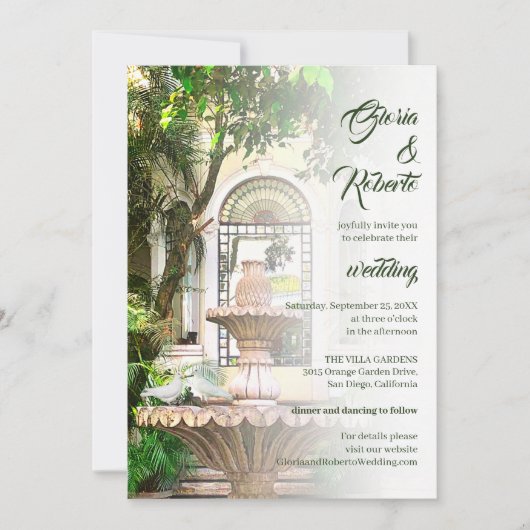 Invitation Elégante Hacienda & Doses Blanches Mariage mexicai (Devant)