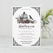 Invitation Élégante Halloween foncé Adulte Costume Party (Debout devant)