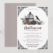 Invitation Élégante Halloween foncé Adulte Costume Party (Devant / Derrière)