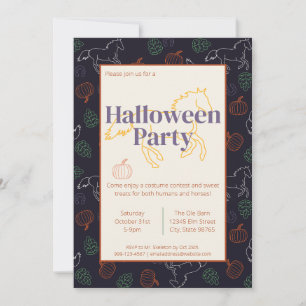 Invitation Élégante Halloween haut de gamme Barne Halloween P