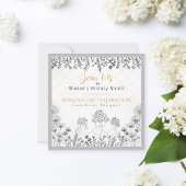 Invitation Élégante Histoire de la Journée des Femmes Blanc C