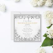 Invitation Élégante Histoire de la Journée des Femmes Blanc C