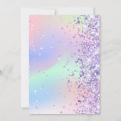 Invitation Élégante Holographie Célébration de la vie Invitat (Dos)